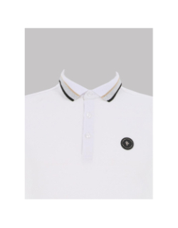 Polo mc stretch blanc homme - Sun Valley