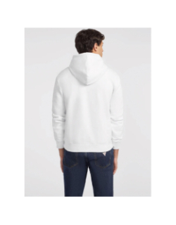 Sweat à capuche iconic blanc homme - Guess