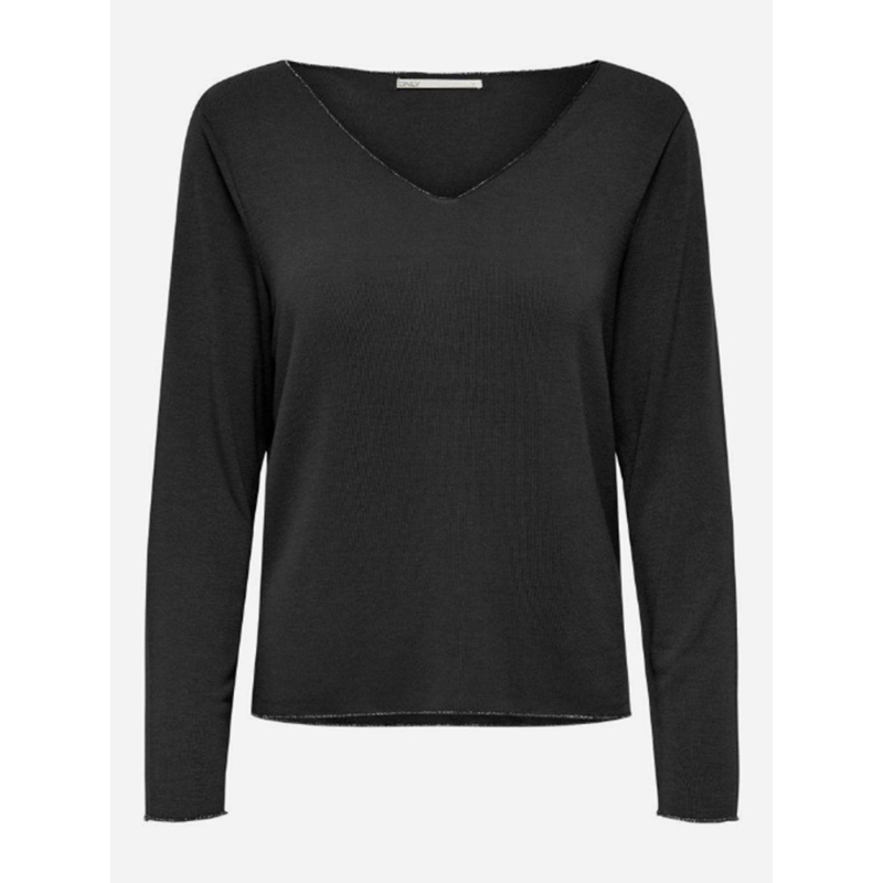 Pull fin uni hanna noir femme - Only