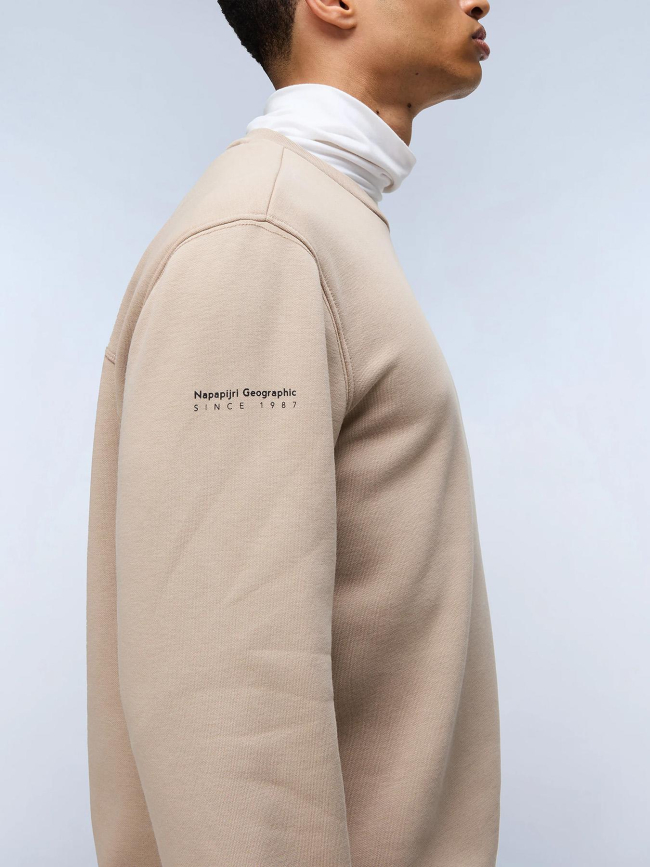 Sweat badge rocky beige homme - Napapijri