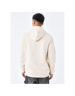 Sweat à capuche double logo brodé beige homme - Project X Paris