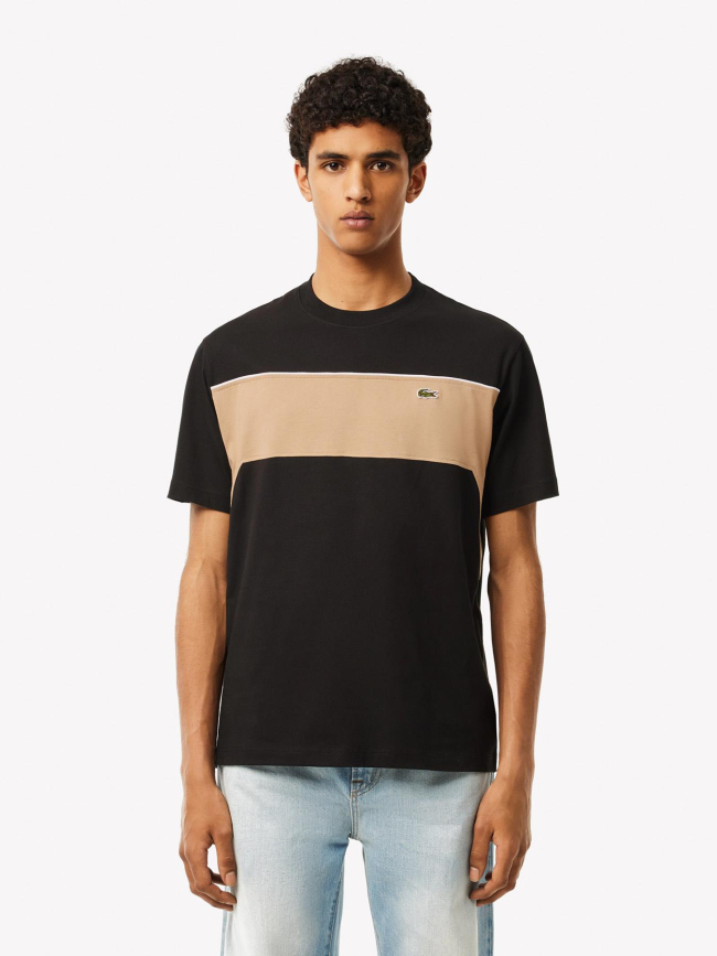 T-shirt classic fit en coton noir homme - Lacoste