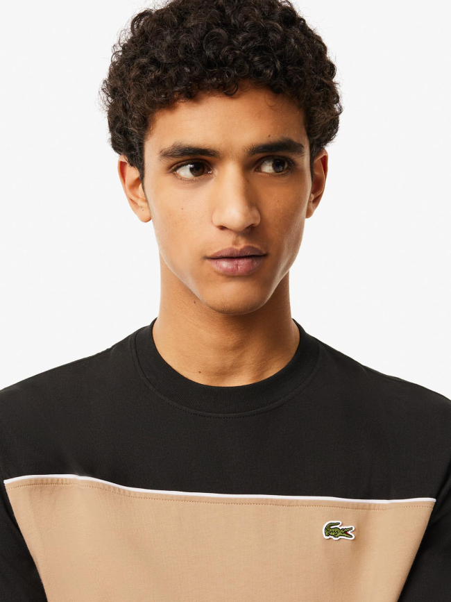 T-shirt classic fit en coton noir homme - Lacoste