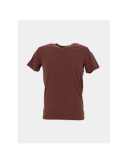 T-shirt col v tawax 2 marron homme - Teddy Smith