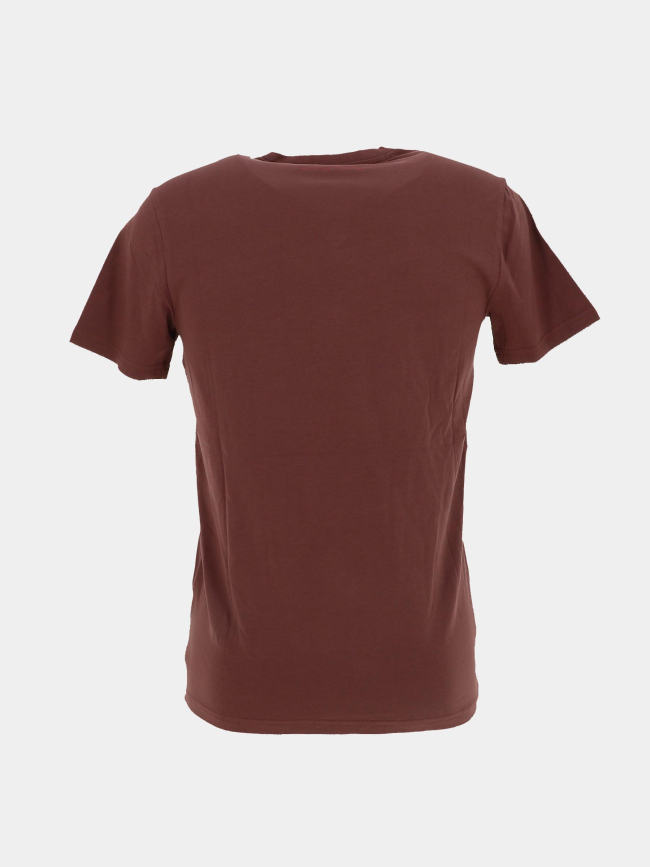 T-shirt col v tawax 2 marron homme - Teddy Smith