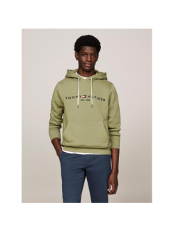 Sweat a fashion capuche kaki homme