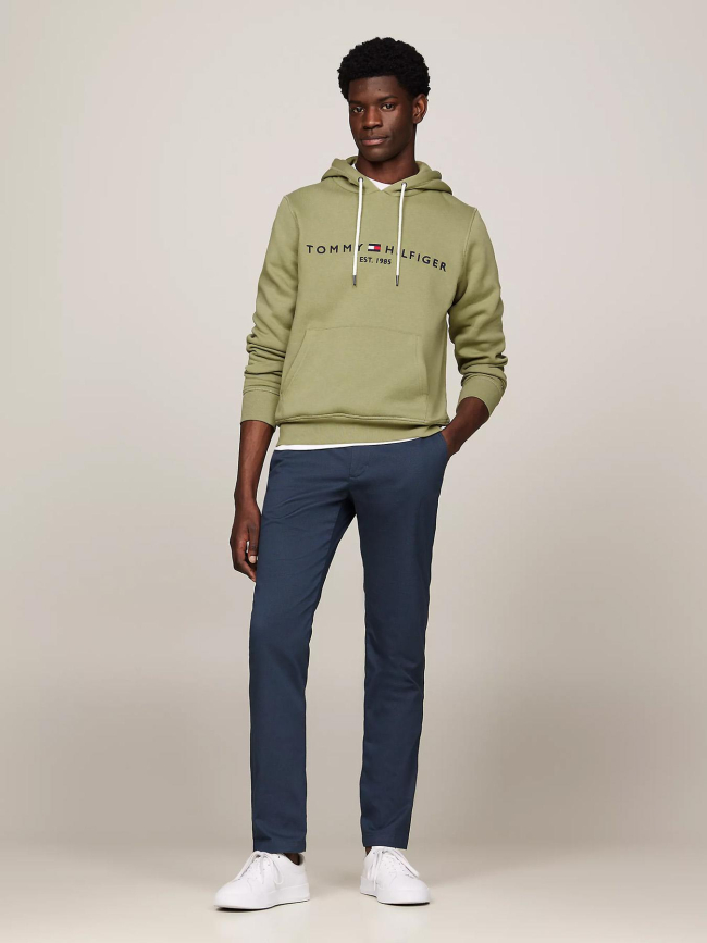 Sweat à capuche logo hoody kaki homme - Tommy Hilfiger