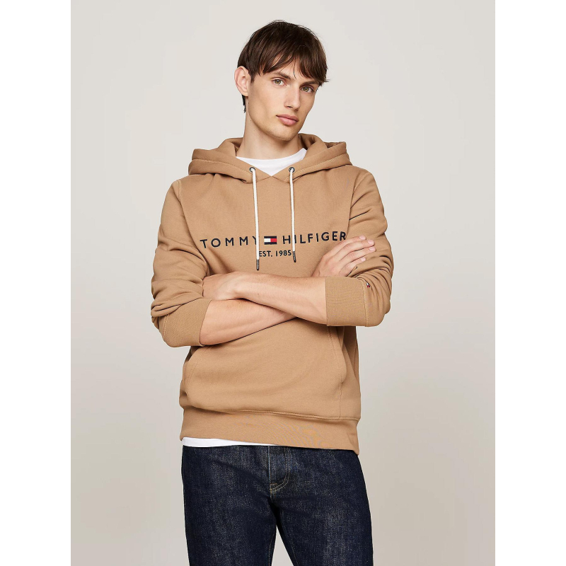 Sweat à capuche logo hoody marron homme - Tommy Hilfiger