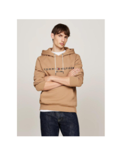 Sweat à capuche logo hoody marron homme - Tommy Hilfiger