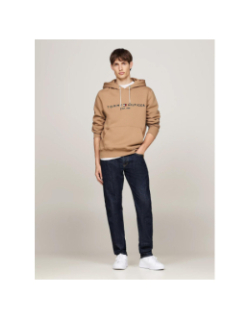 Sweat à capuche logo hoody marron homme - Tommy Hilfiger