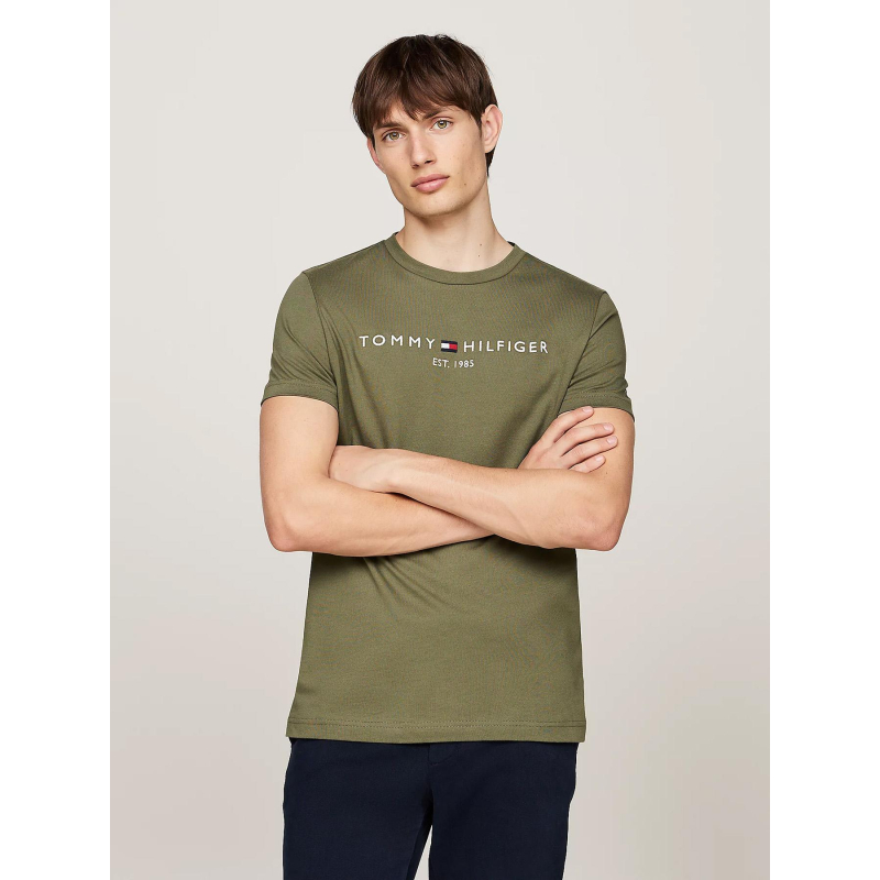 T-shirt logo battle vert homme - Tommy Hilfiger