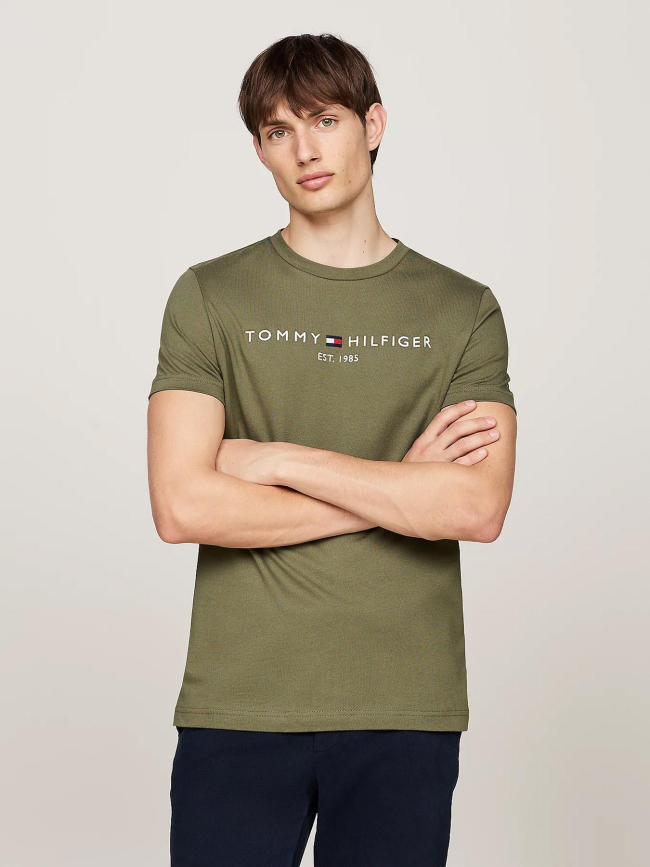 T-shirt logo battle vert homme - Tommy Hilfiger