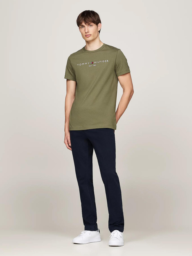 T-shirt logo battle vert homme - Tommy Hilfiger