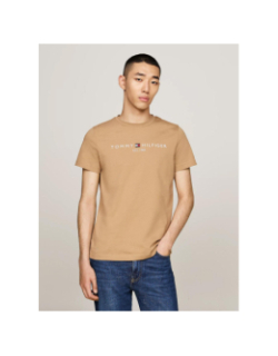 T-shirt logo safari canvas marron homme - Tommy Hilfiger