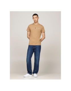 T-shirt logo safari canvas marron homme - Tommy Hilfiger