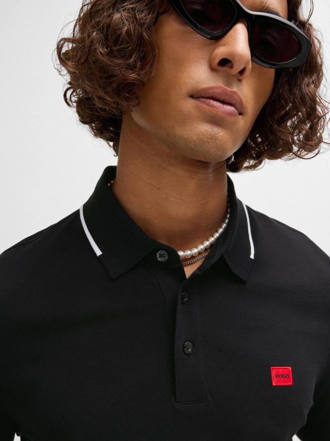 Polo deresino noir homme - Hugo