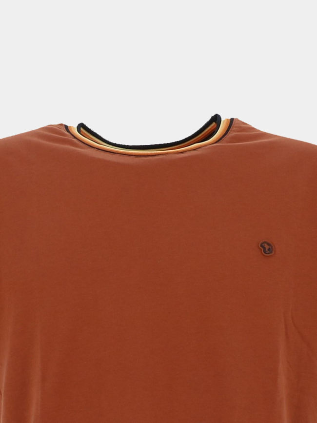 T-shirt traves marron homme - Benson & Cherry