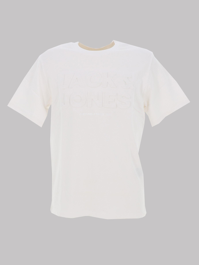 T-shirt logo relief blulife blanc homme - Jack & Jones