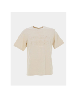 T-shirt logo relief blulife beige homme - Jack & Jones