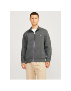 Sweat zippé jprbluronaldo gris homme - Jack & Jones