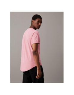 T-shirt en coton avec insigne rose homme - Calvin Klein Jeans