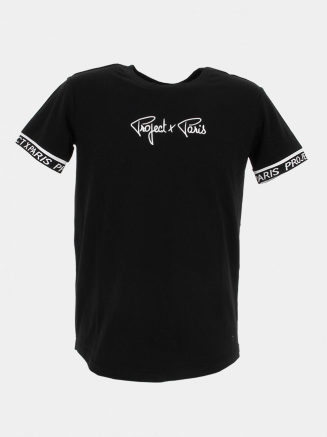 T-shirt logo brodé noir enfant - Project X Paris