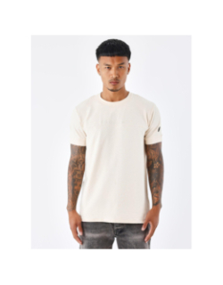 T-shirt double logo brodé beige homme - Project X Paris