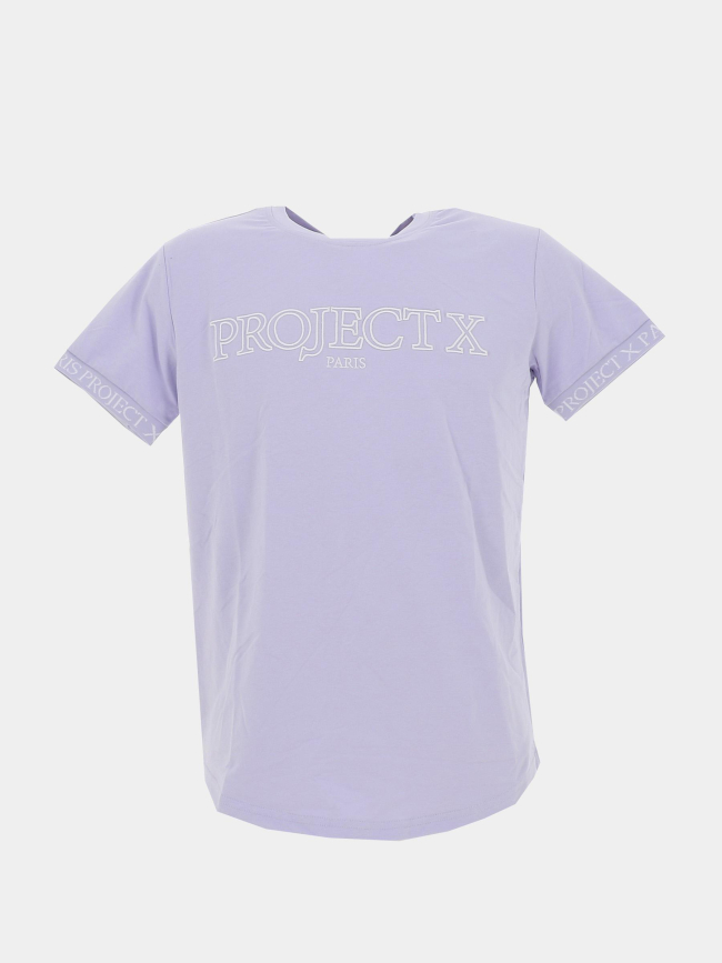 T-shirt logo brodé violet homme - Project X Paris