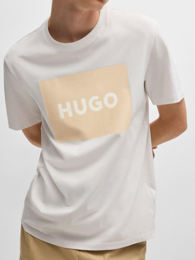 T-shirt dulive blanc écru homme - Hugo