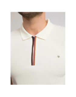 Polo gatsby signature écru homme - Benson & Cherry