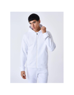 Sweat à capuche zippé uni blanc homme - Project X Paris