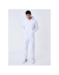 Sweat à capuche zippé uni blanc homme - Project X Paris