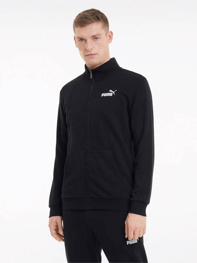 Sweat zippé uni logo noir homme - Puma