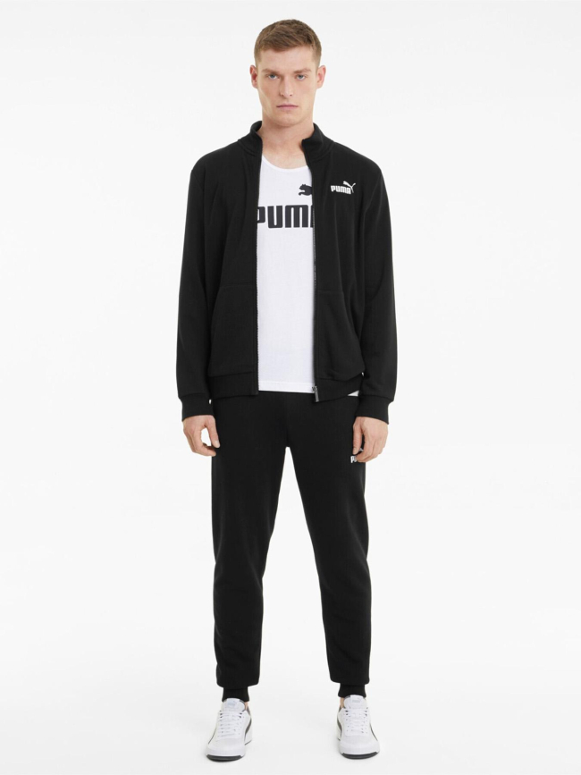 Sweat zippé uni logo noir homme - Puma