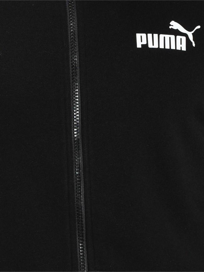 Sweat zippé uni logo noir homme - Puma