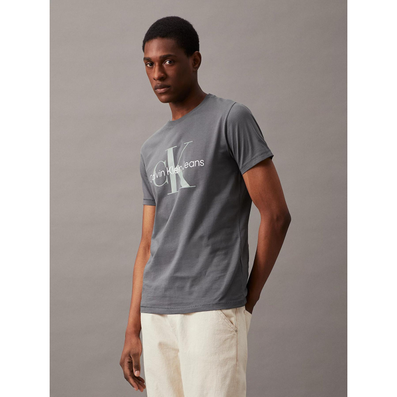 T-shirt seasonal monologo gris homme - Calvin Klein Jeans