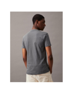 T-shirt seasonal monologo gris homme - Calvin Klein Jeans