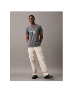 T-shirt seasonal monologo gris homme - Calvin Klein Jeans