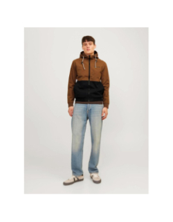 Veste bomber à capuche jjerush marron homme - Jack & Jones