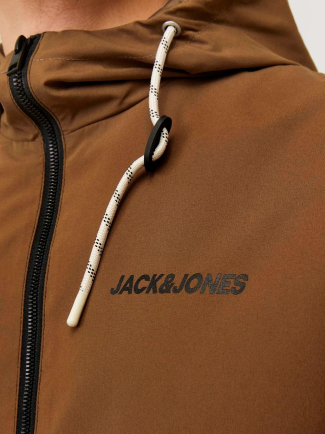 Veste bomber à capuche jjerush marron homme - Jack & Jones