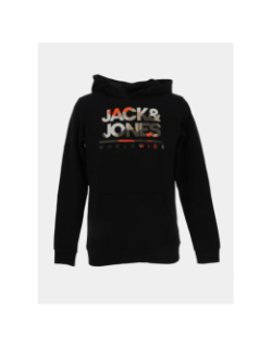 Sweat à capuche luke imprimé camouflage noir enfant - Jack & Jones