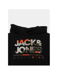 Sweat à capuche luke imprimé camouflage noir enfant - Jack & Jones