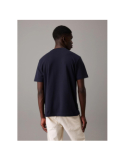 T-shirt micro logo interlock bleu marine homme - Calvin Klein