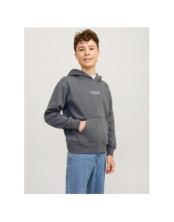 Sweat à capuche jorvesterbro gris enfant - Jack & Jones