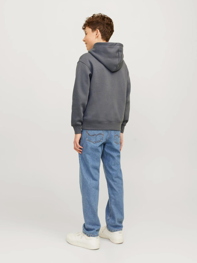 Sweat à capuche jorvesterbro gris enfant - Jack & Jones