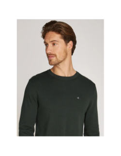 Pull fin micro piqué vert homme - Calvin Klein