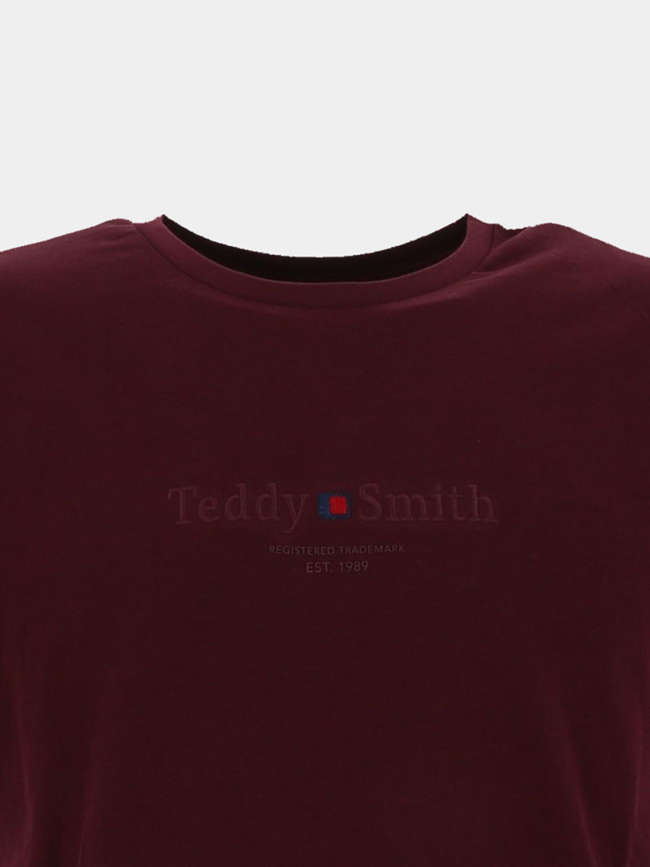 T-shirt jim bordeaux homme - Teddy Smith