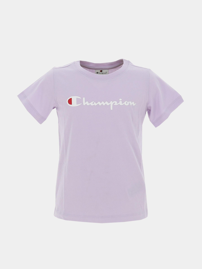 T-shirt crewneck violet enfant - Champion