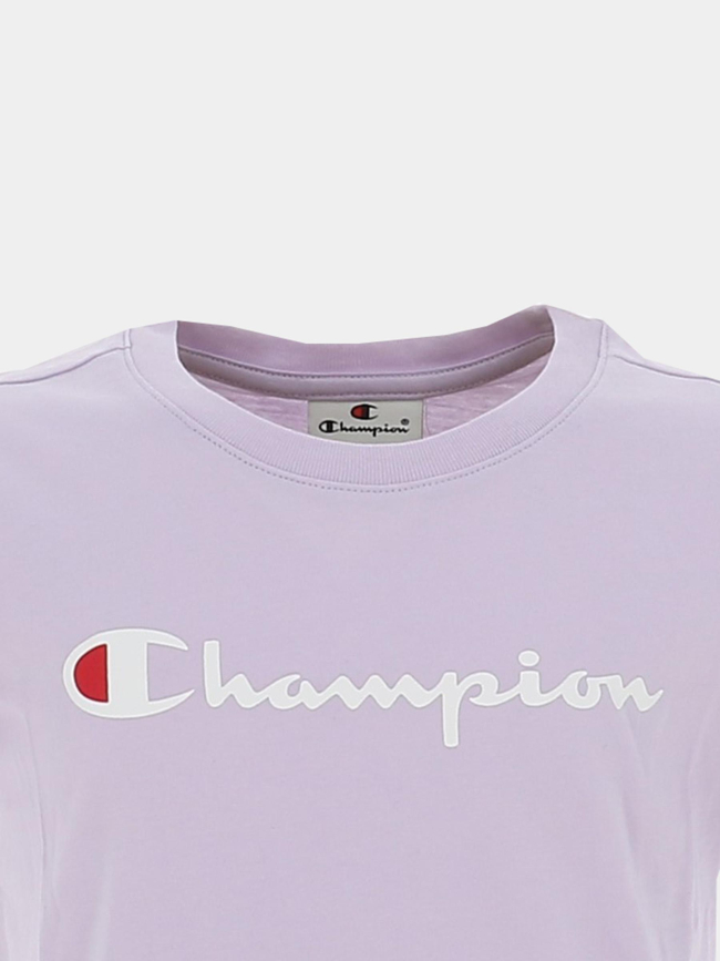 T-shirt crewneck violet enfant - Champion