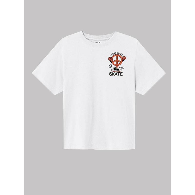 T-shirt nkmnuva peace skate blanc enfant - Name It